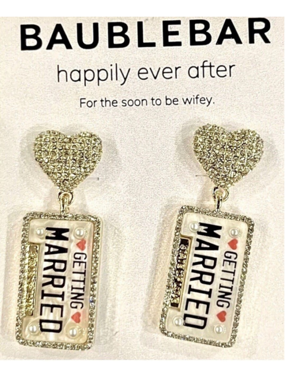 BAUBLEBAR Bachelorette Party Gift Wedding Engagement Getting Married Earrings